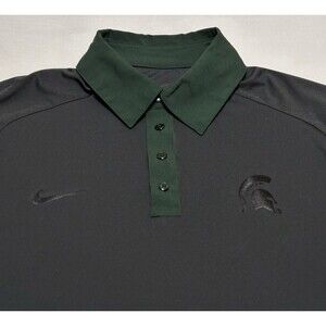 Michigan State Nike Polo Golf Shirt Mens Large Dri-Fit NCAA MSU Spartans 25833X